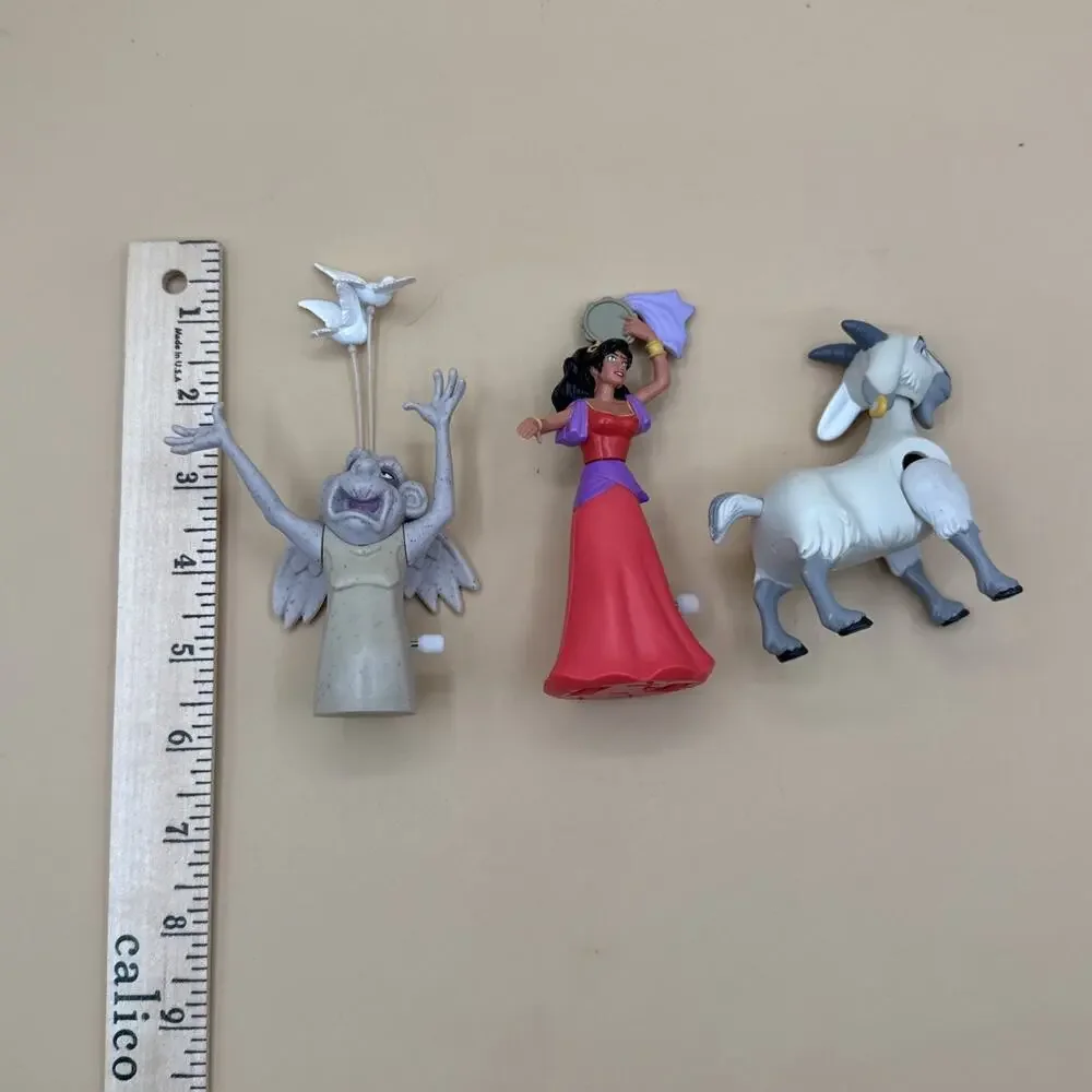Disney Hunchback Of Notre Dame Wind-Ups (3) Laverne Djali Esmeralda MOC Mattel